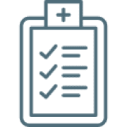 Checklist icon with checkmarks on clipboard.